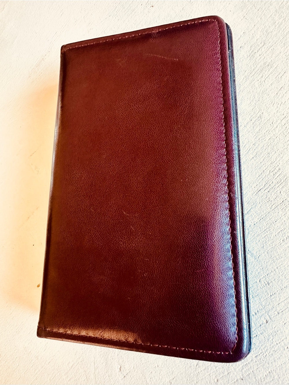 ROLODEX small leather binder- Burgundy